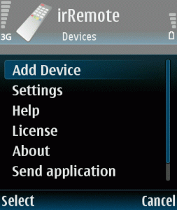 [Symbian] irRemote 1.0