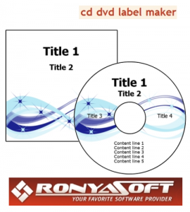 RonyaSoft CD-DVD Label Maker3.01.09 + Portable (2011) Русский присутствует