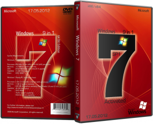 Windows 7 SP1 9 in 1 Russian Activated (x86/x64) (17.05.2012) Русский