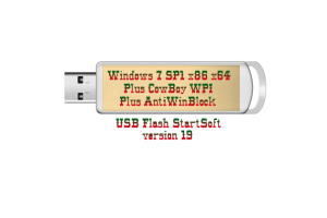 Windows 7 SP1 x86 x64 Plus WPI USB StartSoft 19 (2013) Русский