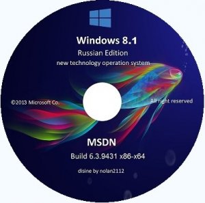 Microsoft Windows 8.1 Enterptise 6.3.9431 x86-х64 RU SM Desktop PC 130802 by Lopatkin (2013) Русский