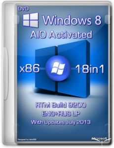 Windows 8 18in1 RTM Build 9200 AIO Activated (32bit) [2013] [Eng / Rus • LP]