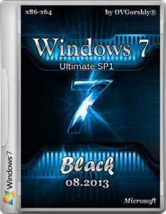 Windows 7 Ultimate SP1 Black by OVGorskiy® 08.2013 (32bit+64bit) (2013) Русский