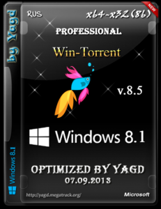 Windows 8.1 Professional RTM 2in1 (x64-x32) Optimized by Yagd v.8.5 [07.09.2013] Русский