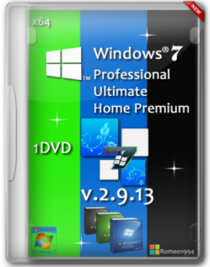 Windows 7 SP1 (x64) 3 in 1 (Ultimate)(Professional)(Home Premium) v. 2.9.13 by Romeo1994 (2013) Русский