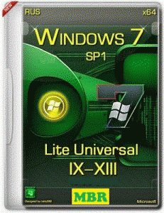 Microsoft Windows 7 SP1 x64 RU Lite IX-XIII 5x1 COLLECTION.64 v2 by Lopatkin (2013) Русский
