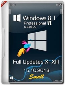 Microsoft Windows 8.1 Pro VL 6.3.9600 x64 RU FullUpdates X-XIII Small 2х1 by Lopatlin (2013) Русский