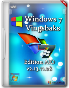 Windows Se7en SP1 DVD VINGSBAKS EDITION AIO v2.13.11.08 (x86) (2013) Русский