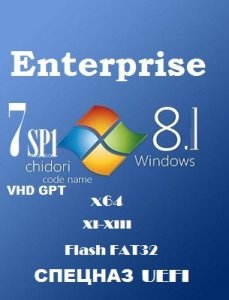 Microsoft Windows Enterprise 7 SP1 & 8.1.9600 x64 RU SM "СПЕЦНАЗ UEFI" XI-XIII by Lopatkin (2013) Русский