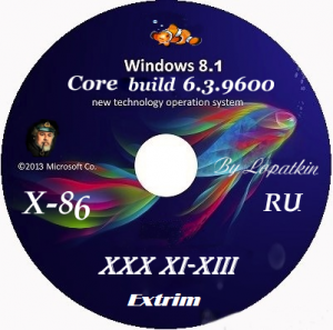 Microsoft Windows 8.1 Core 6.3.9600 х86 RU Extrim XI-XIII by Lopatkin (2013) Русский