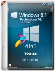 Microsoft Windows 8.1 Pro VL 6.3.9600 х86-x64 RU Yocto XI-XIII 4x1 by Lopatkin (2013) Русский