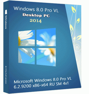 Microsoft Windows 8.0 6.2.9200 Pro VL x86-x64 RU SM 4x1 by Lopatkin (2013) Русский