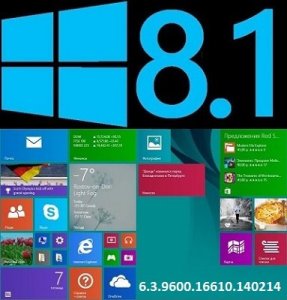 Microsoft Windows 8.1 Pro VL 6.3.9600.16610.WINBLUES14.140214 x86-X64 RU Full by Lopatkin (2014) Русский
