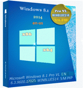 Microsoft Windows 8.1 Pro VL 6.3.9600.17025.WINBLUES14 х86-x64 EN 4x1 by Lopatkin (2014) Английский