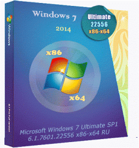Microsoft Windows 7 Ultimate SP1 6.1.7601.22556 х86-x64 RU Lite by Lopatkin (2014) Русский