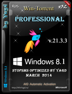 Windows 8.1 Professional x32 (x86) StopSMS Optimized by Yagd v.21.3.3 (x32) (March 2014) [Rus]