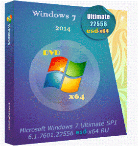 Microsoft Windows 7 Ultimate SP1 6.1.7601.22556 х64 RU DVD by Lopatkin (2014) Русский