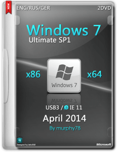 Windows 7 SP1 Ultimate IE11 April (x86/x64bit) (2014) [ENG/RUS/GER]