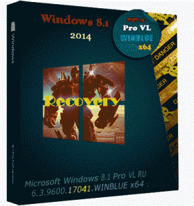 Microsoft Windows 8.1.17041 Pro VL Update 1 x64 RU Recovery by Lopatkin (2014) Русский