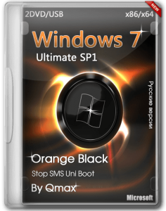 Windows 7 SP1 Ultimate OrBlack by-=Qmax=- (x86-x64) (2014) [Rus]