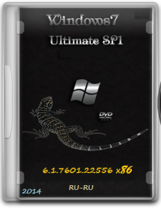 Microsoft Windows 7 Ultimate SP1 6.1.7601.22556 х86 ru-RU 2x1 by Lopatkin (2014) Русский