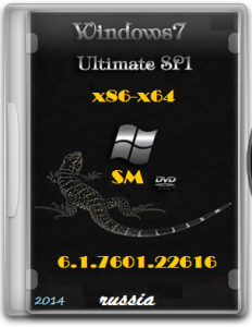 Microsoft Windows 7 Ultimate SP1 6.1.7601.22616 x86-х64 RU SM 0714 FW452 by Lopatkin (2014) Русский