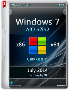 Windows 7 SP1 AIO 52in2 IE11 July 2014 (x86-x64) (2014) [DE/EN/RU]