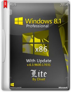Windows 8.1 Pro with update 6.3.9600.17056  LITE 3 by Divet (x86) (2020) [Ru]
