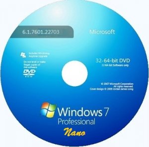 Microsoft Windows 7 Professional VL SP1 6.1.7601.22703 x86-х64 RU NANO by Lopatkin (2014) Русский