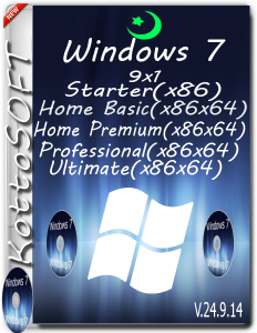 Windows7 9X1 V.24.9.14 KottoSOFT (x86x64) (2014) [RUS]