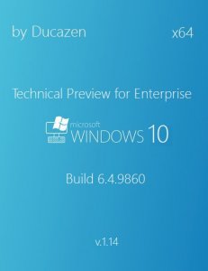 Windows 10 Technical Preview for Enterprise Build 6.4.9860 by Ducazen (x64) (2014) [Eng]