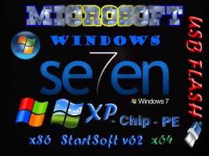 Windows 7 SP1 - Chip XP Plus PE StartSoft 62-2014 (x86-x64) (2014) [Rus]