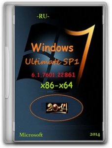 Windows 7 Ultimate SP1 6.1.7601.22861 End 2014 by Lopatkin (x86-x64) (2014) [Rus]