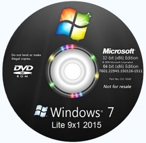 Microsoft Windows 7 SP1 6.1.7601.22943.150126-1511 х86-х64 RU Lite 9x1 by Lopatkin (2015) Русский