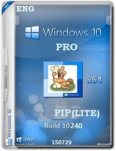 Microsoft Windows 10 Pro 10240.16393.150717-1719.th1_st1 x64 EN PIP LITE by Lopatkin (2015) ENG