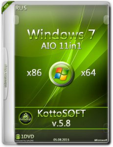 Windows 7, 11 in 1 V.5.8 by KottoSOFT (x86-x64) (2015) [Rus]