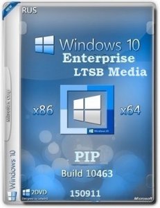 Microsoft Windows 10 Enterprise LTSB Media .16393.150819-1946.th1 PIP by lopatkin (x86-x64) (2015) [Rus]