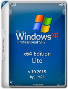 Windows XP Pro SP2 Lite v.10.2015 by jura25 (x64) [Ru] (2015)