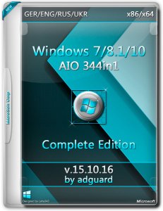 Windows 7-8.1-10 AIO [344in1] adguard (v15.10.16) (x86-x64) [Multi/Ru] (2015)