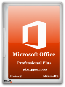 Microsoft Office 2016 Professional Plus 16.0.4300.1000 RePack by D!akov (2015) [Multi/Ru]