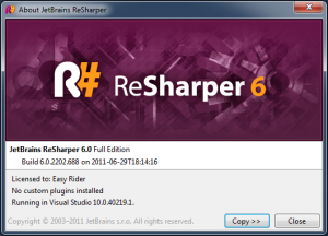 JetBrains ReSharper 6.0.2202.688