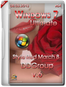 Windows 7 Ultimate SP1 x64 Style red March 8 DDGroup (v.6) (2013) Русский