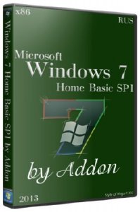 Windows 7 x86 Home Basic SP1 by Addon [2013] Русский
