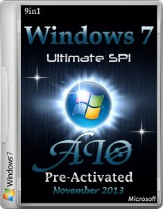 Windows 7 Ultimate SP1 AIO 9in1 Pre-Activated November 2013 (Русский + Английский)