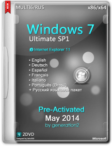 Windows 7 Ultimate SP1 Pre-Activated May2014 (x86-x64) (2014) [MULTI6/ENG/RUS]