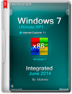 Windows 7 Ultimate SP1 Integrated June 2014 By Maherz (x86) (2014) [ENG/RUS/GER]