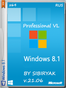 Windows 8.1 Professional VL by sibiryak v.21.06(х64)(2014)[RUS]