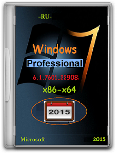 Microsoft Windows 7 Professional SP1 6.1.7601.22908 х86-х64 RU 1501 by Lopatkin (2015) Русский