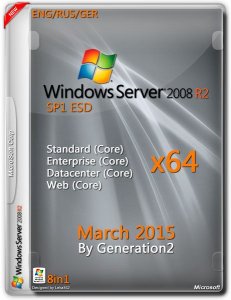 Windows Server 2008 R2 SP1 ESD March 2015 by Generation2 (x64) (2015) [ENG/RUS/GER]