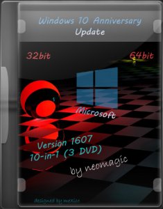 Windows 10 Anniversary Update Version 1607 / 10 in1 / 3 DVD / by neomagic / ~rus~